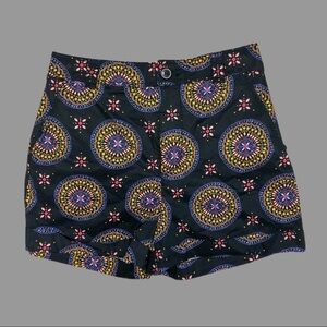 🧡 2 🧡 NWT Anthro Shorts Mandala Pretty Pattern Multicolour High Waist​